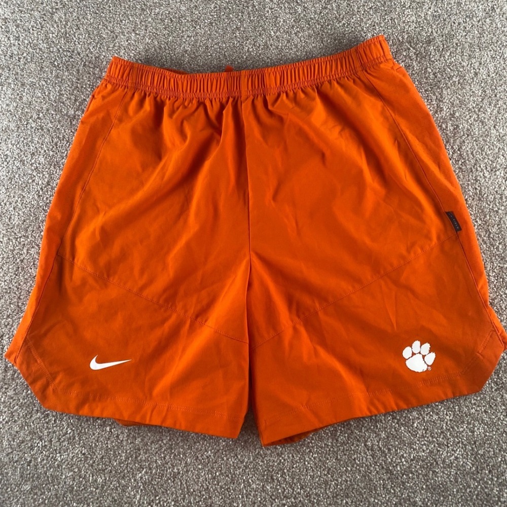 Nike Dri-FIT Clemson Tigers Mens L Shorts Orange Athletic CW4999-888 NCAA 8"